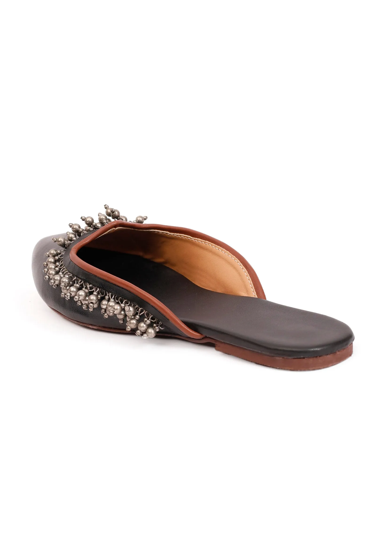 Meera Black Ghungroo Mules