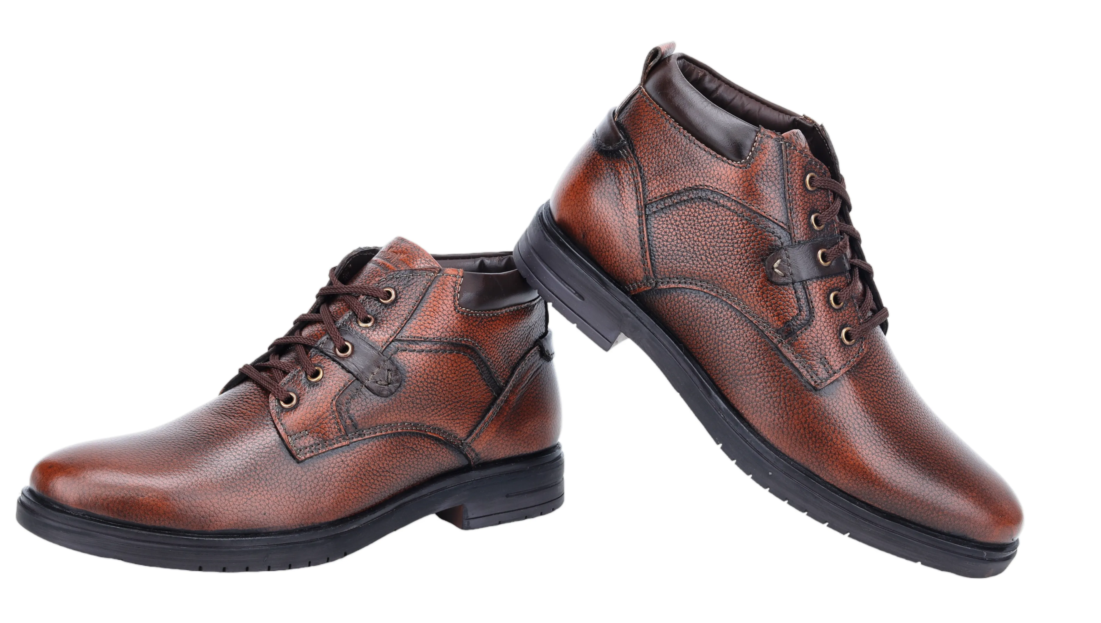 Mens Leather Casual Boot Shoe 38012