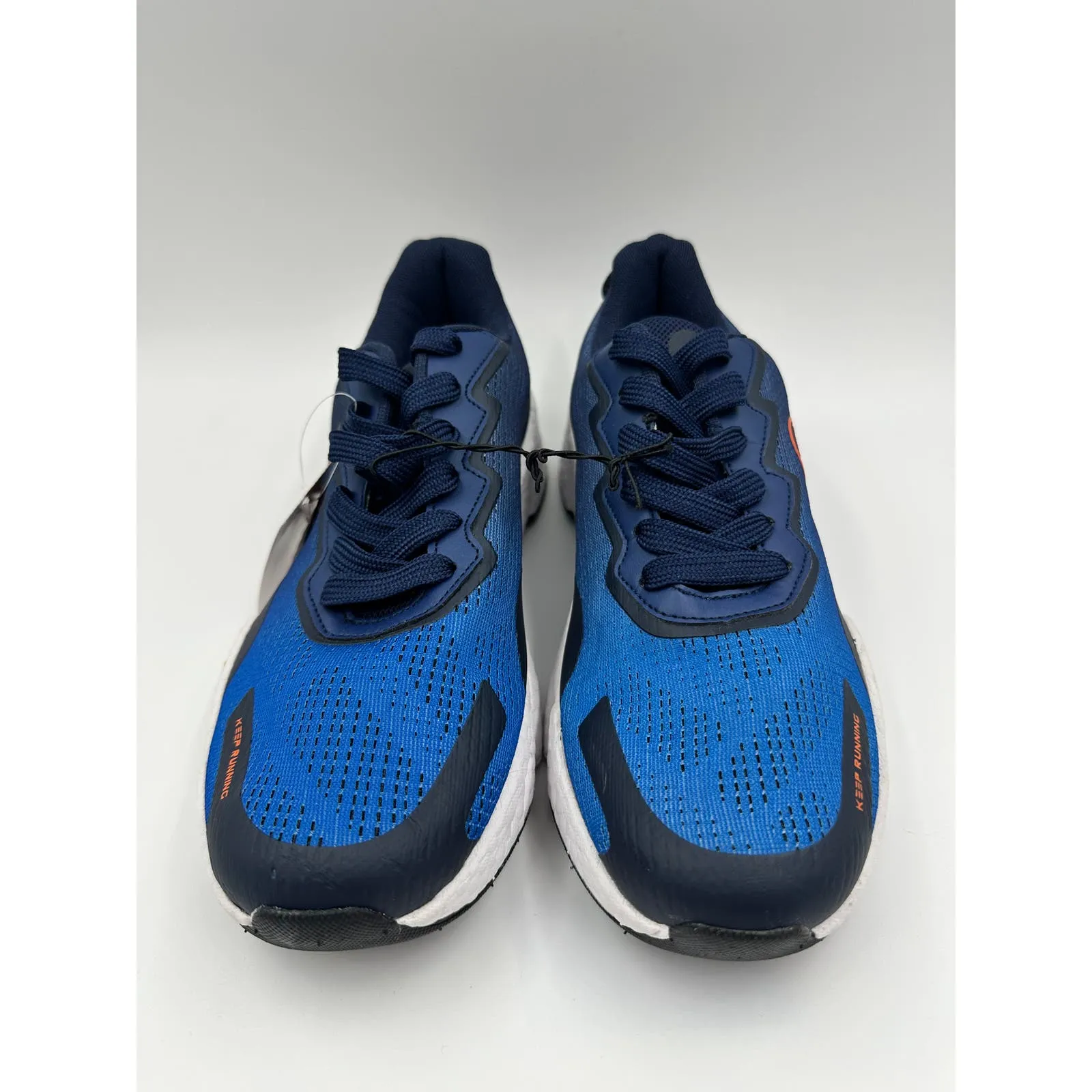 Men's Size 8.5, Blue Ombre Sneakers with Black Accents