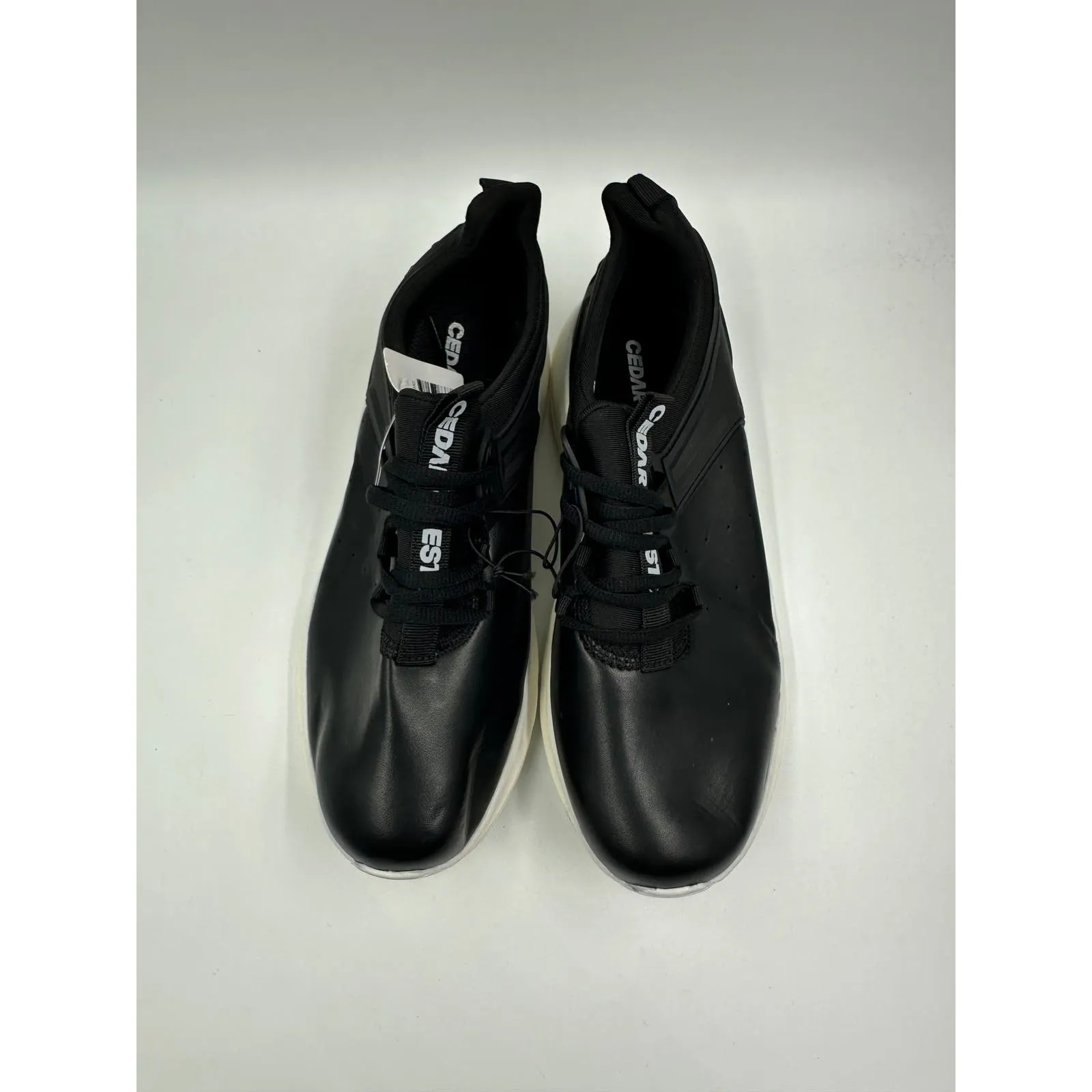 Men's Size 9, Black Synthetic Sneakers with Ultra Comfortable Rubbery Soles