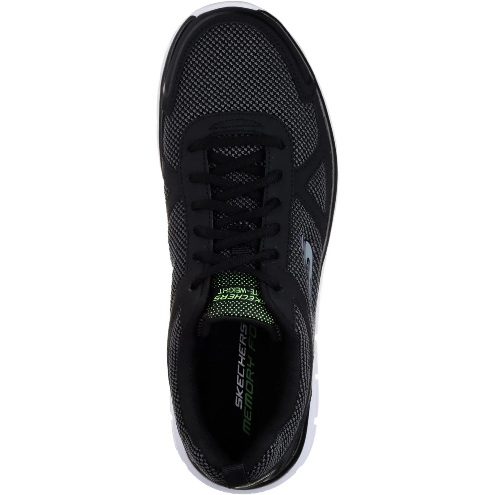 Men's Wide Fit Skechers 52630 Track Bucolo Sports Trainers - Black/White