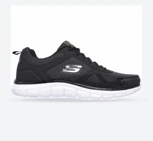 Men's Wide Fit Skechers 52630 Track Bucolo Sports Trainers - Black/White