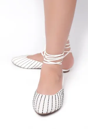 Mermaid White Cruelty Free Leather Mules