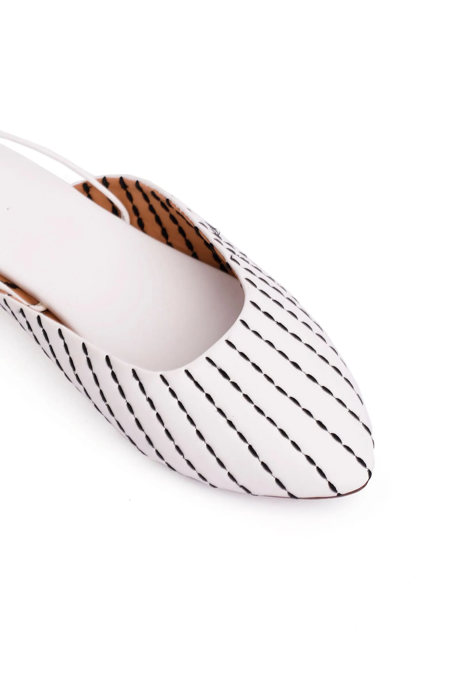 Mermaid White Cruelty Free Leather Mules