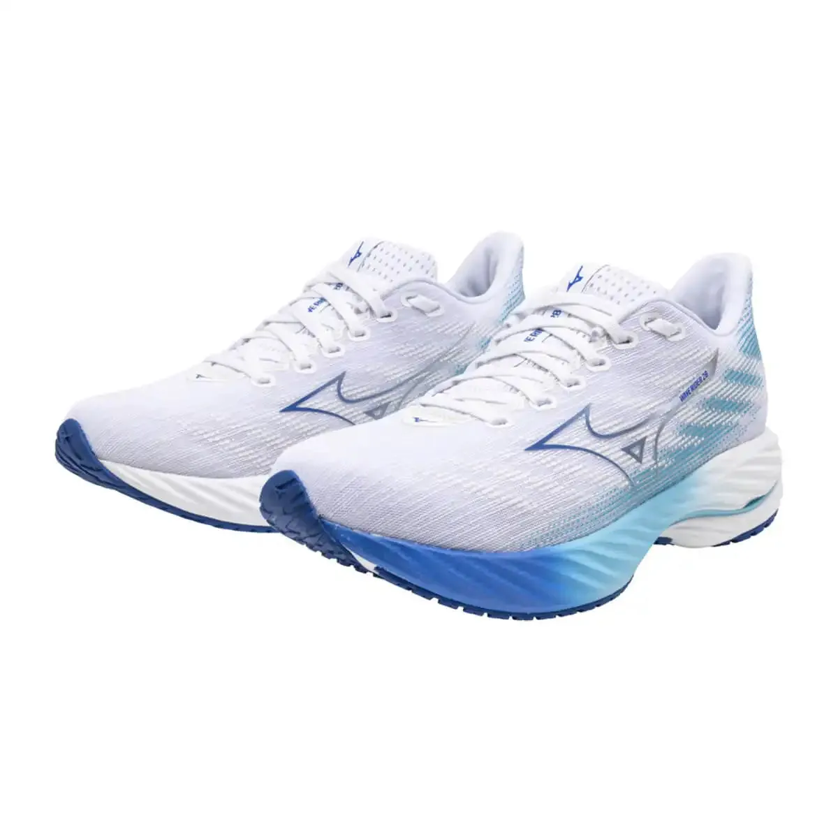 Mizuno Wave Rider 28 Womens | White/mugen Blue/river Blue