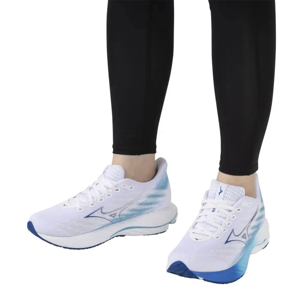 Mizuno Wave Rider 28 Womens | White/mugen Blue/river Blue