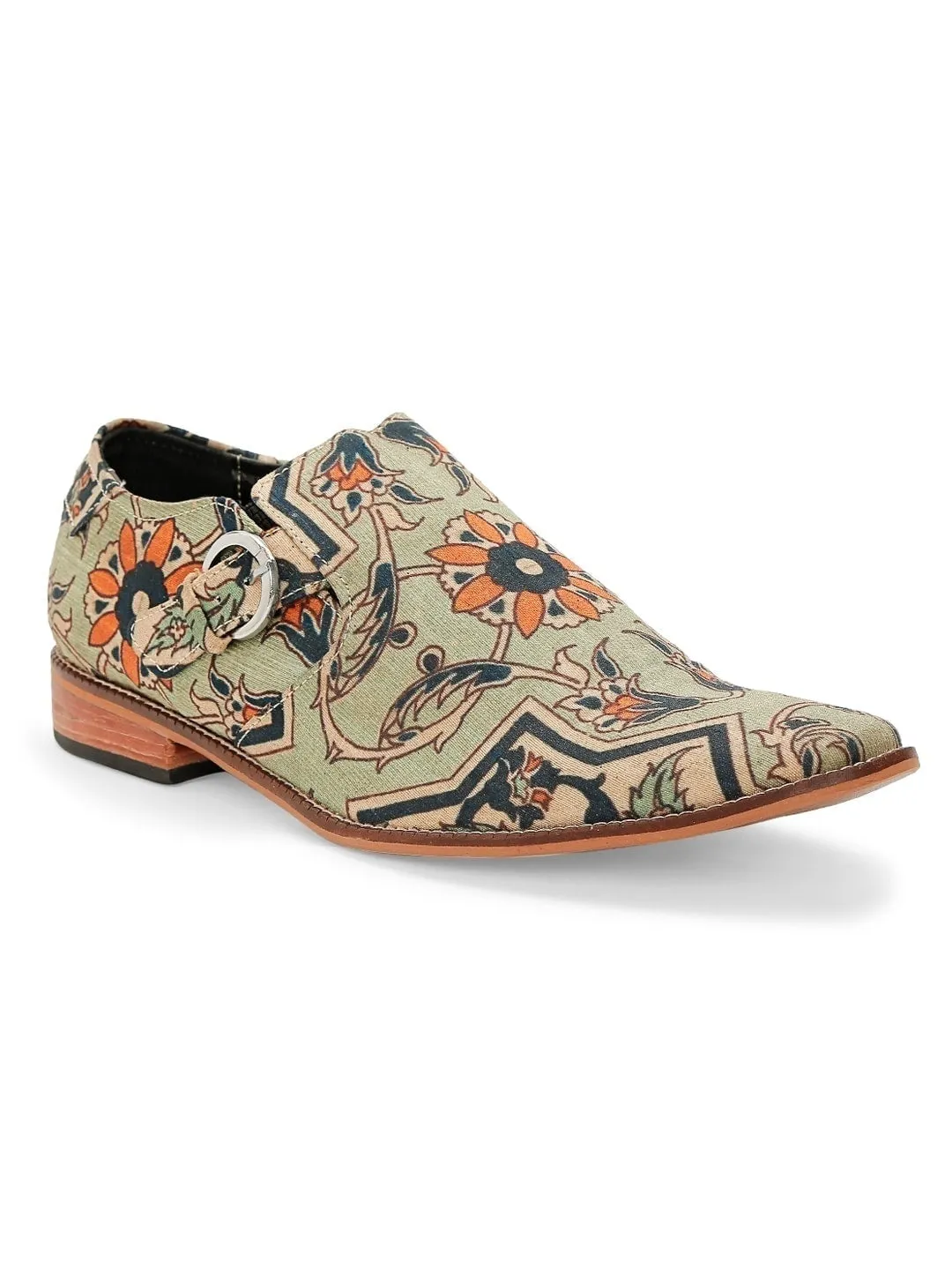 Mughal Powder Blue Buckle Up Loafers