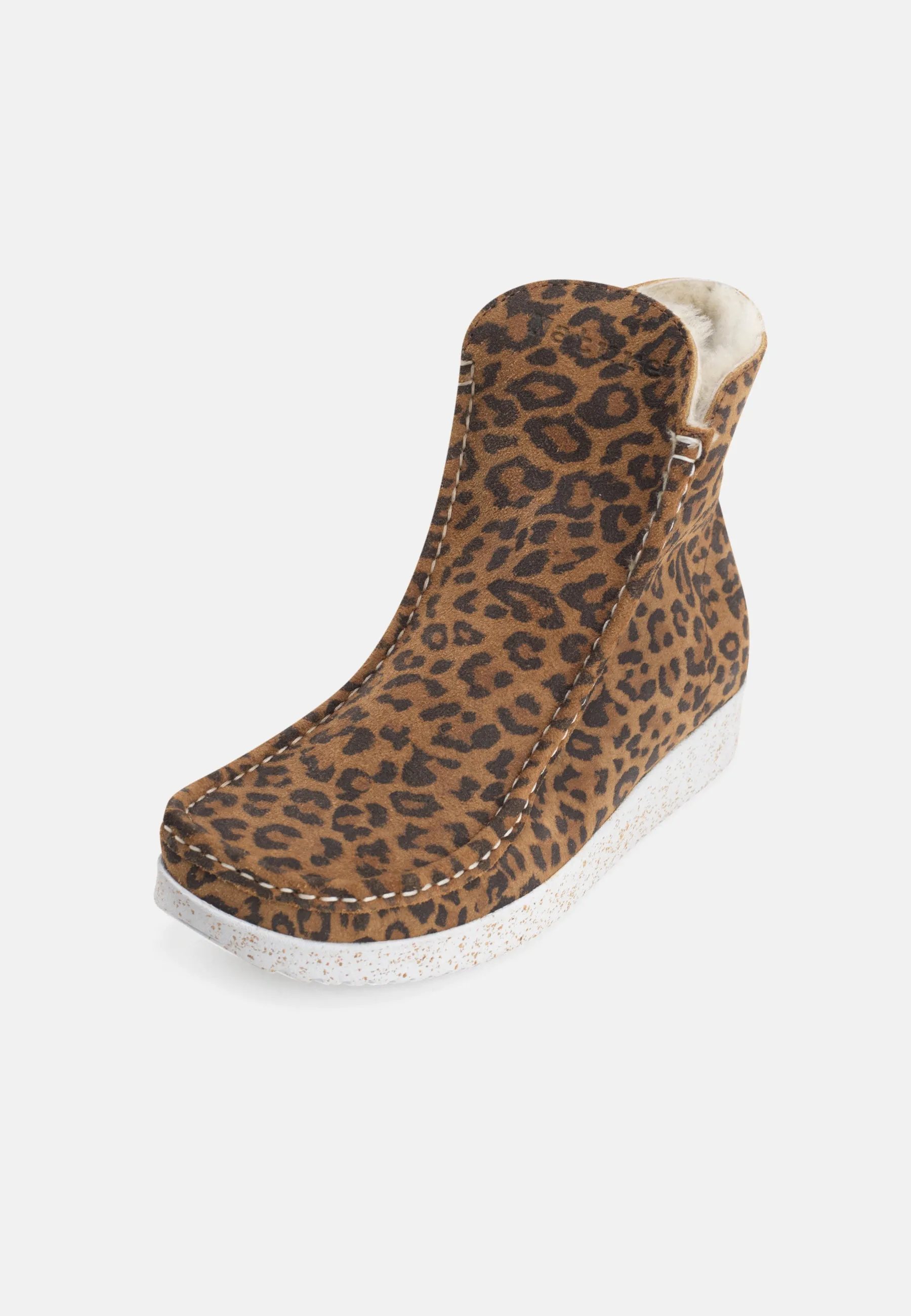 Nanna Varmforet Støvle Suede - Leopard