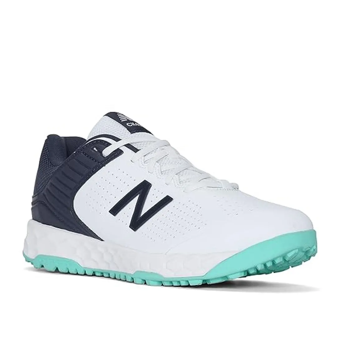 New Balance CK4020 J4 Wide Fit Rubber Sole White Jade Cricket Shoes