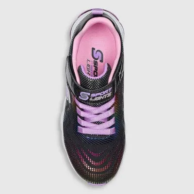 New - S Sport by Skechers Girls Light Up Sneakers Rainbow Hook-and-Loop