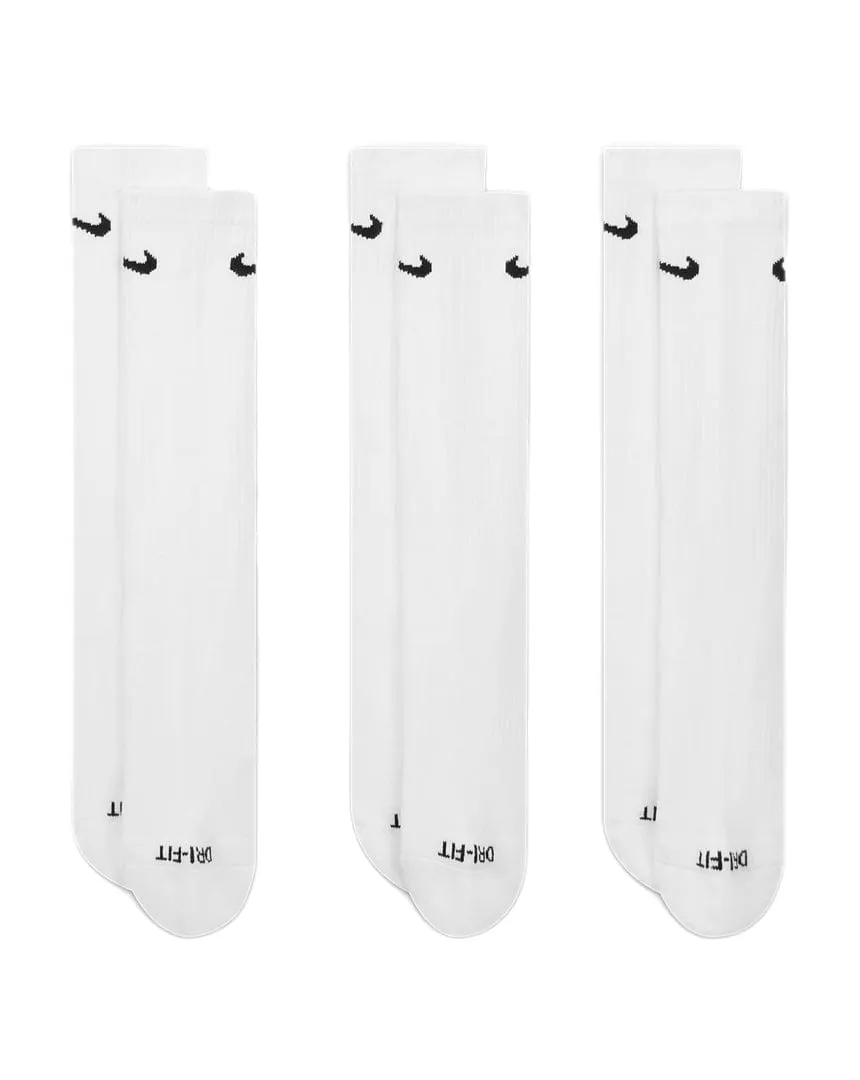 Nike Everyday Plus Cushioned Crew 3 Pack Socks - White