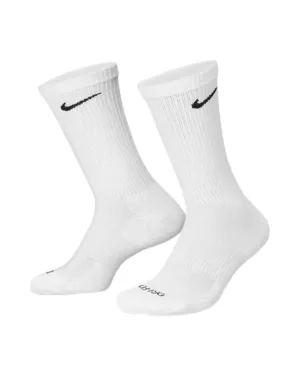 Nike Everyday Plus Cushioned Crew 3 Pack Socks - White