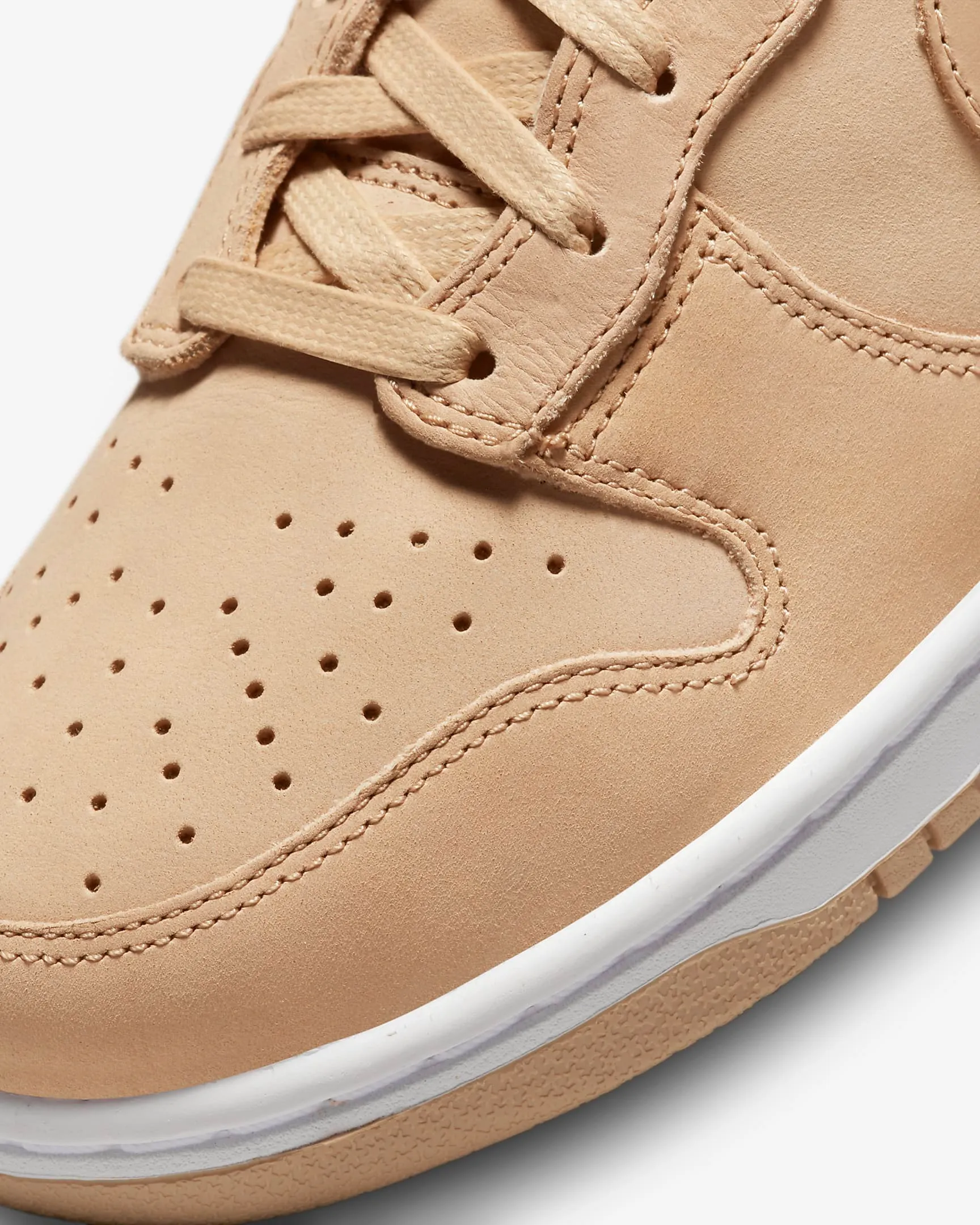 Nike Women's Dunk High Premium Shoes - Vachetta Tan / White