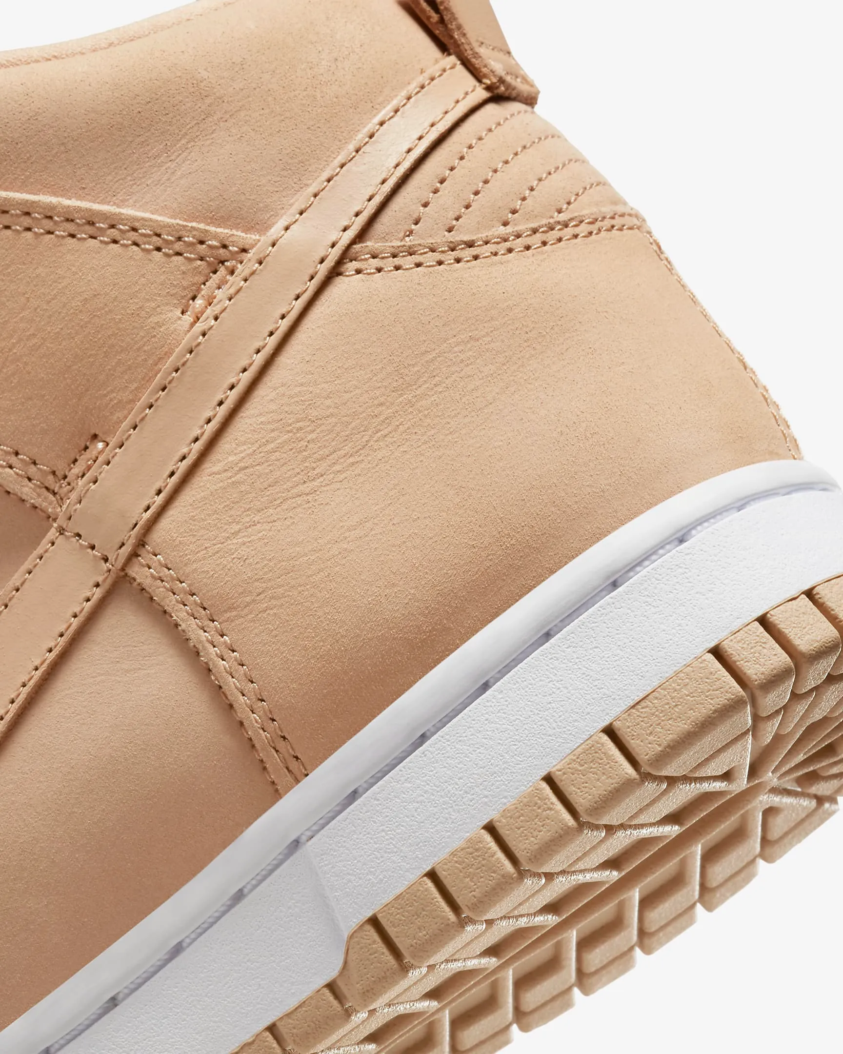 Nike Women's Dunk High Premium Shoes - Vachetta Tan / White