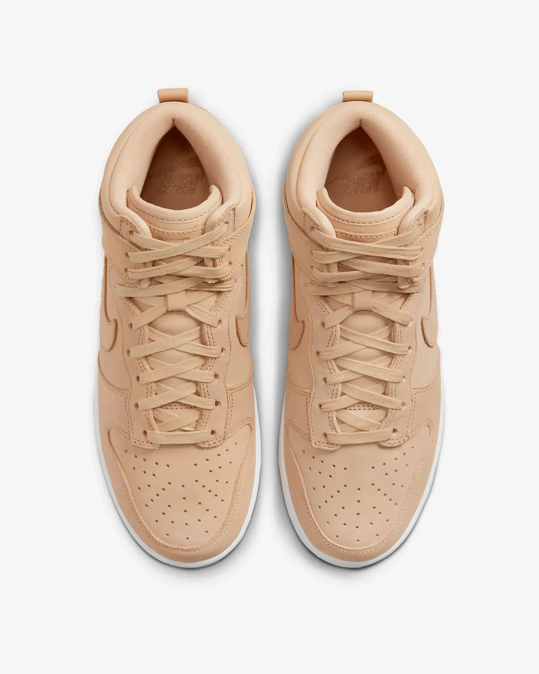 Nike Women's Dunk High Premium Shoes - Vachetta Tan / White