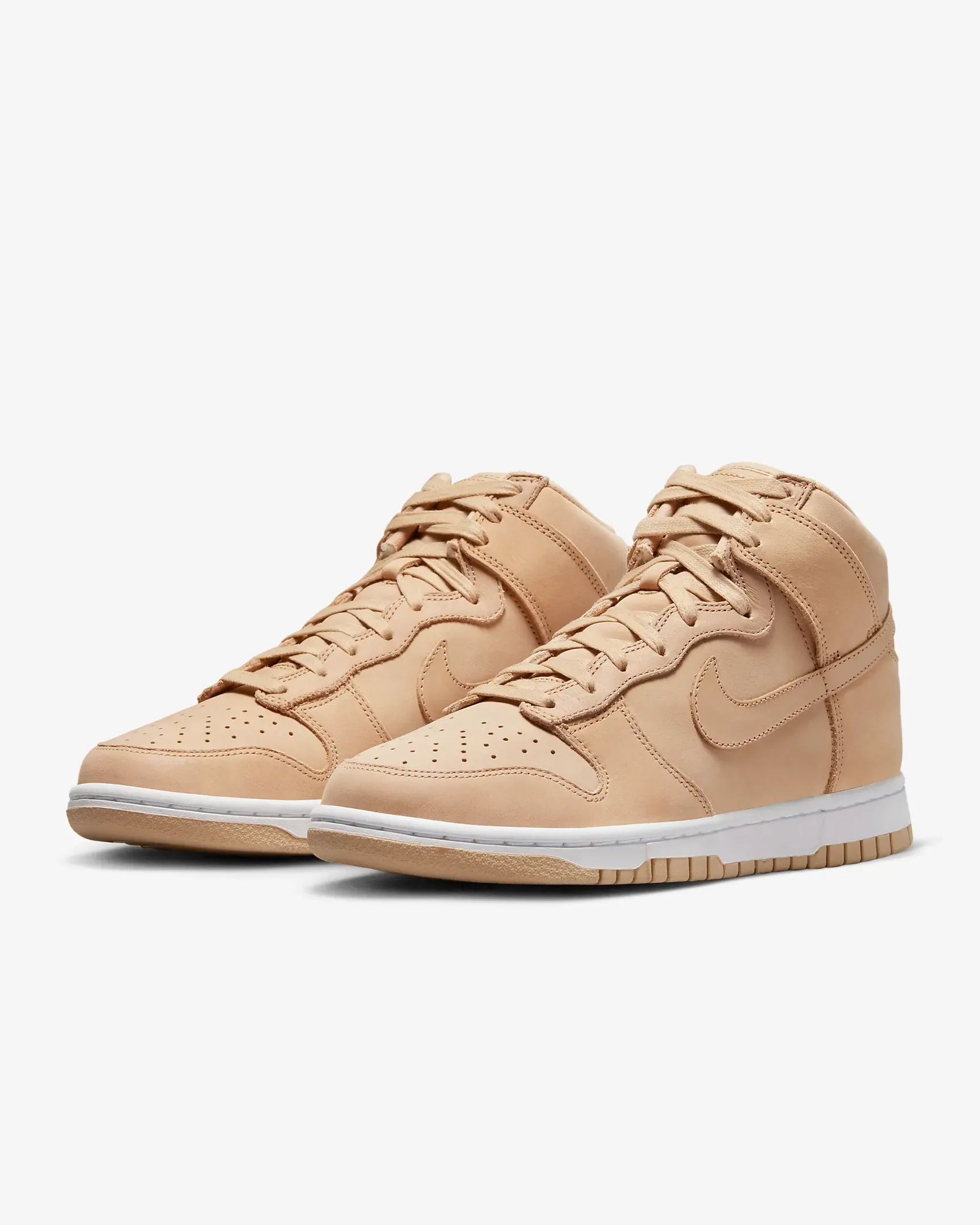 Nike Women's Dunk High Premium Shoes - Vachetta Tan / White