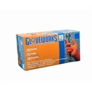 Nitrile Gloves, Heavy-Duty, Orange, Large, 100-Ct.