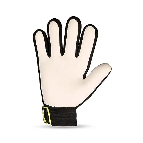 Nivia Air Strike Goalkeeper Gloves for Men & Women/Gloves with Grip (Black/Green, M, Rubber Palm-All Level, Football)