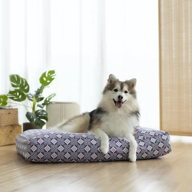 Ohpopdog Peranakan Inspired Bunga Peach 6 Microbeads Dog Bed