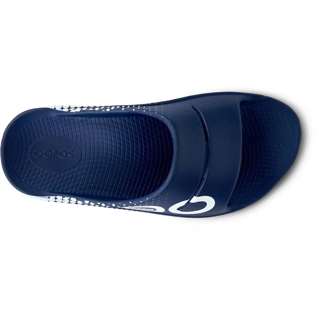 OOFOS Men's OOahh Sport Slide - Navy Matrix