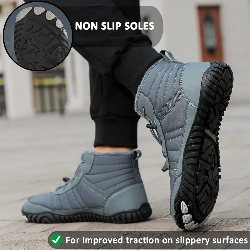 Outdoor Snow Boots High-Top Sports Winter Shoes Non-slip & Waterproof Winter Barefoot Shoe (Unisex)