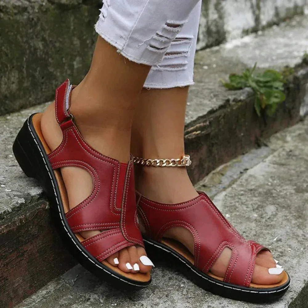 PREMIUM™ ORTHOPEDIC LEATHER WEDGE SANDALS 🎁 EASTER SALE 50% OFF