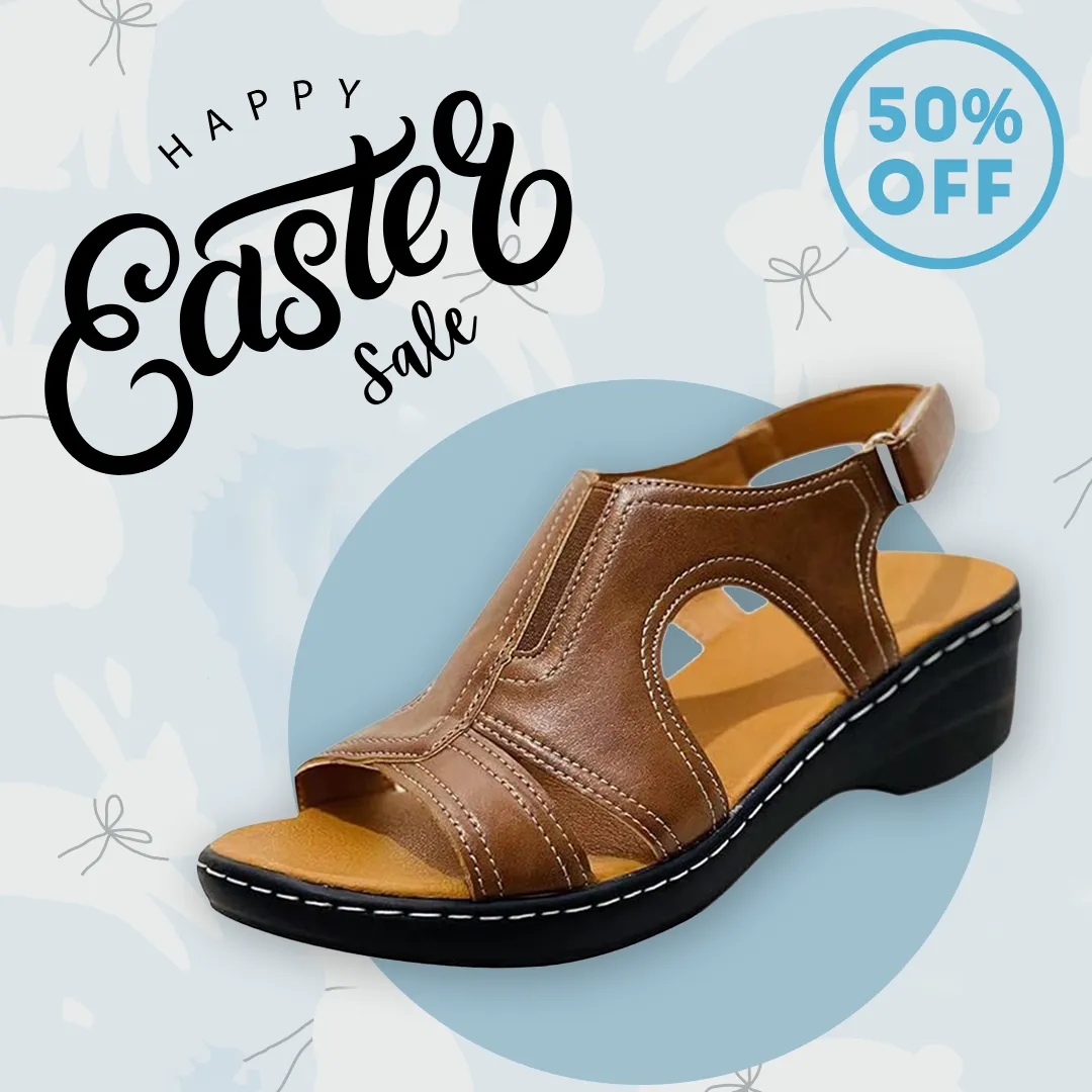 PREMIUM™ ORTHOPEDIC LEATHER WEDGE SANDALS 🎁 EASTER SALE 50% OFF