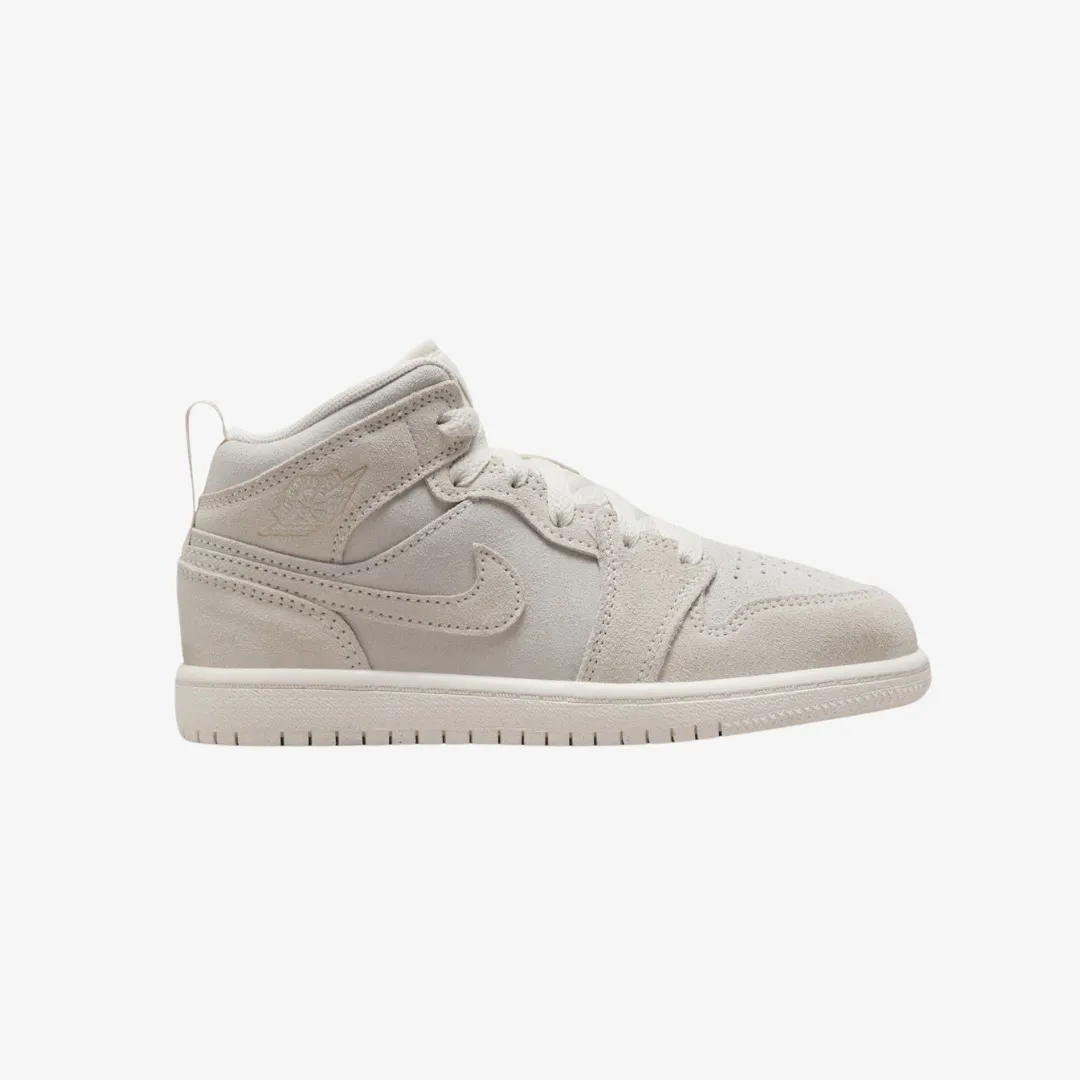 preschool jordan 1 mid se craft (pale ivory)