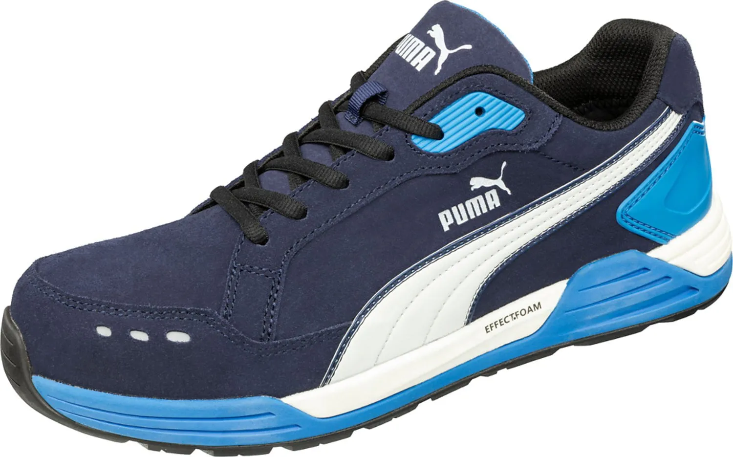 Puma Safety Blue Mens Textile Airtwist Low CT Oxford Work Shoes