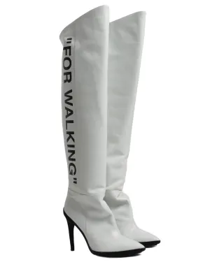 "FOR WALKING" Knee-High Leather Boots