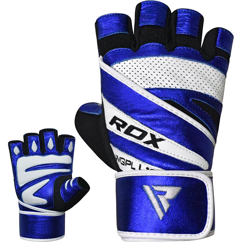 RDX L10 Leather Gym Gloves with Wrist Strap