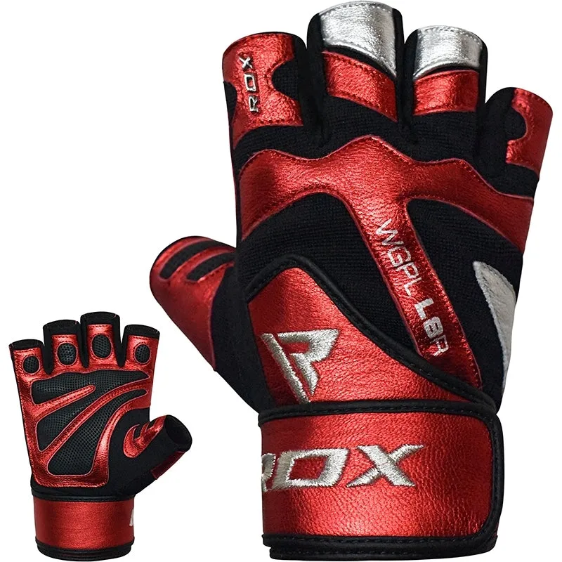 RDX L8 Leather Gym Gloves with Wrist Support