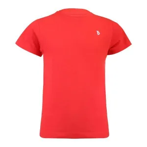 RED SHORT-SLEEVE BASIC T-SHIRT FOR BOYS.