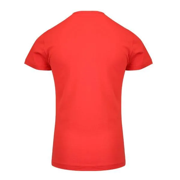 RED SHORT-SLEEVE BASIC T-SHIRT FOR BOYS.