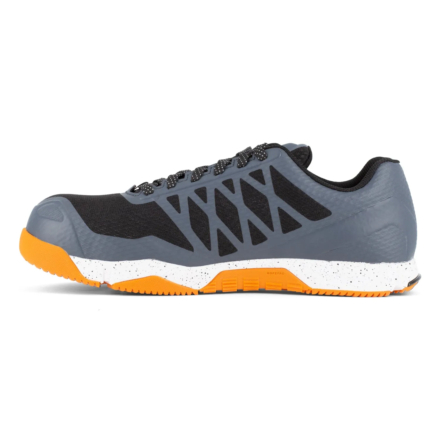 Reebok Mens Grey/Orange Mesh Work Shoes Speed TR Athletic CT