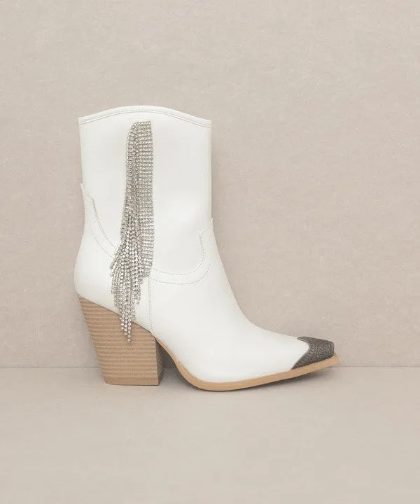 Rhinestone Fringe Boots