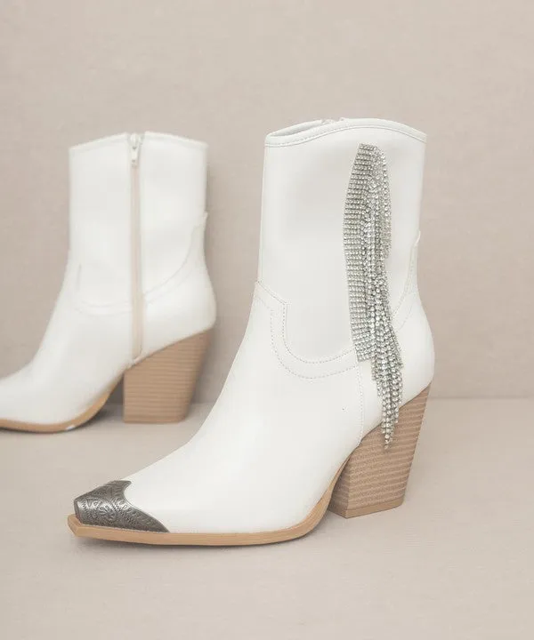 Rhinestone Fringe Boots