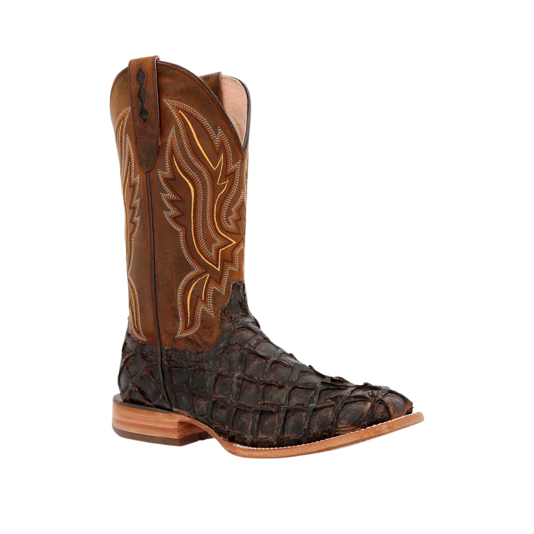 Rocky Boot Durango Premium Exotics Men's Dark Brown Pirarucu Boot