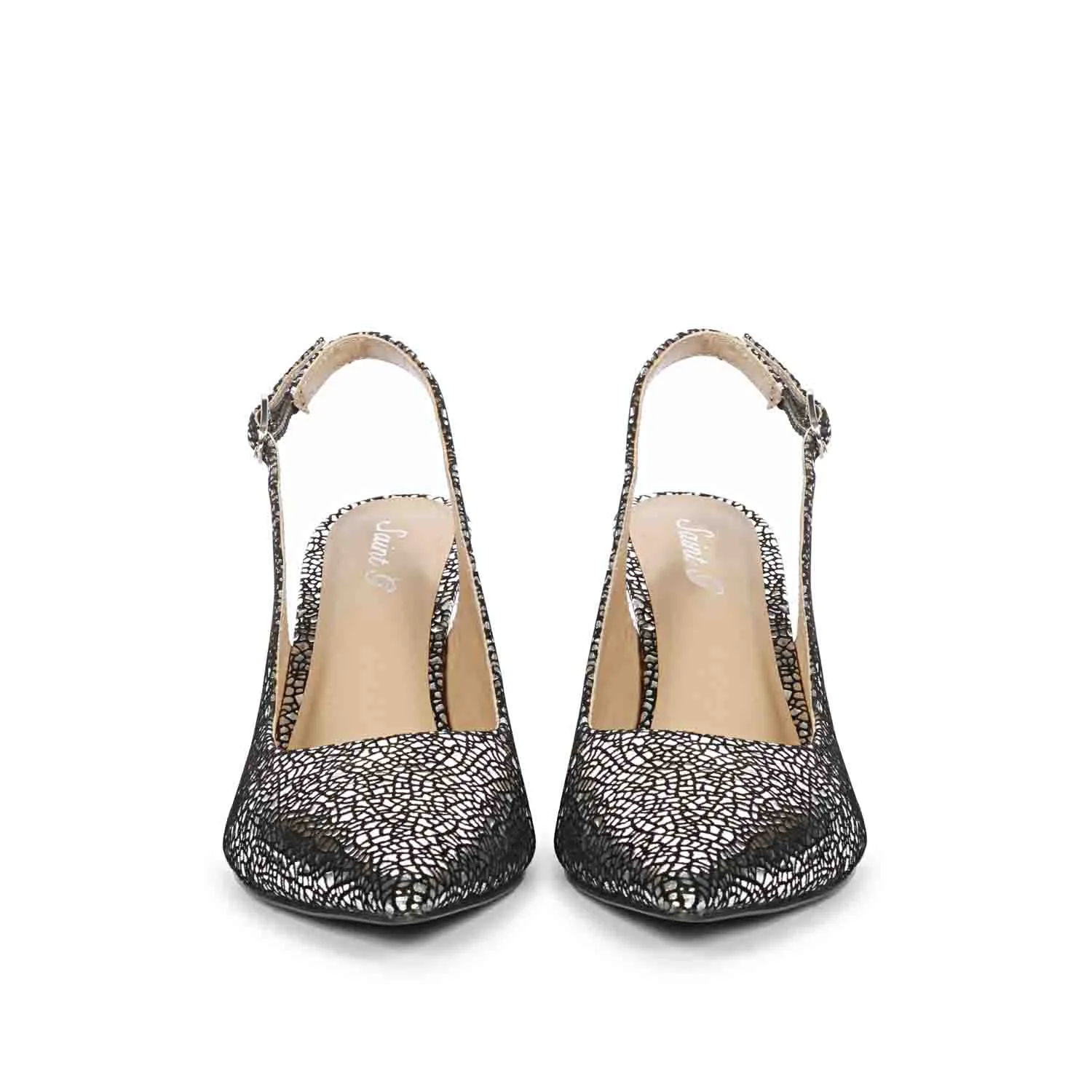 Saint Mallory Silver Metallic Leather Pumps