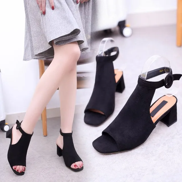 Sandals Women Summer Shoes Slingbacks High Heels