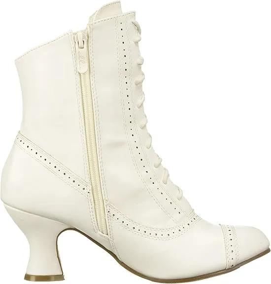 Sarah-253 Faux Leather Victorian Ankle Boots