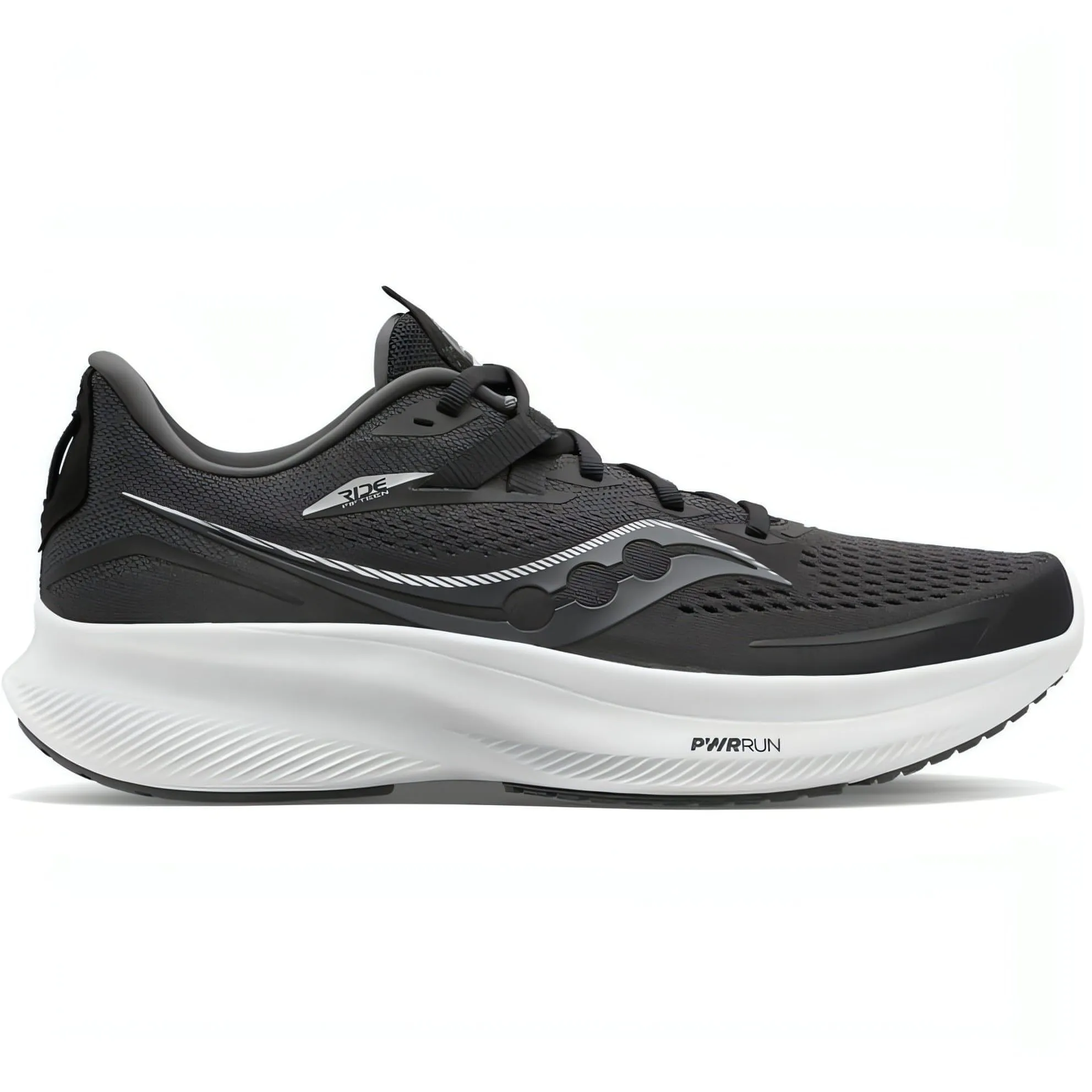 Saucony Ride 15 WIDE FIT Mens Running Shoes - Black