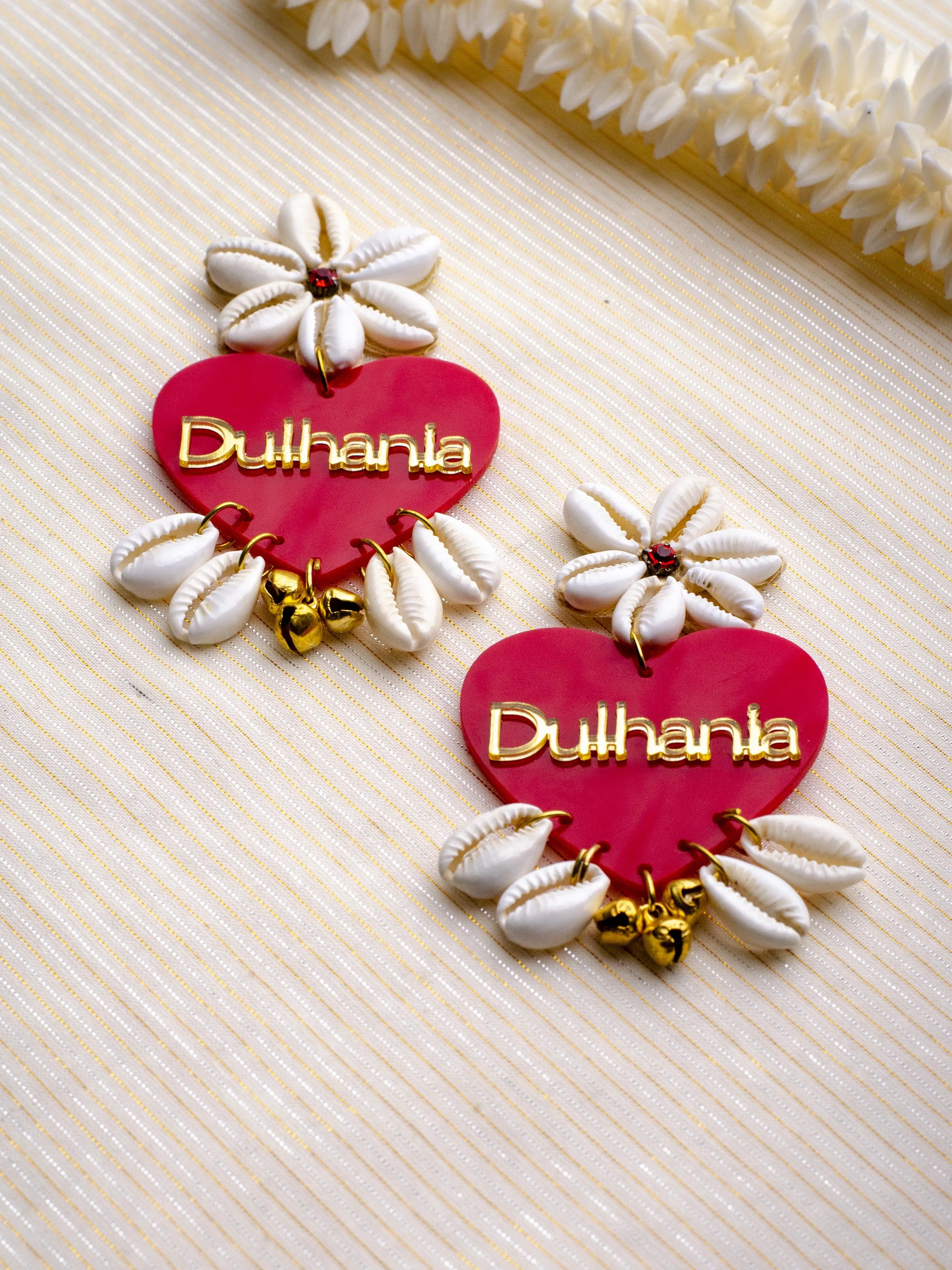 Shell Ghungroo Dulhania Earrings