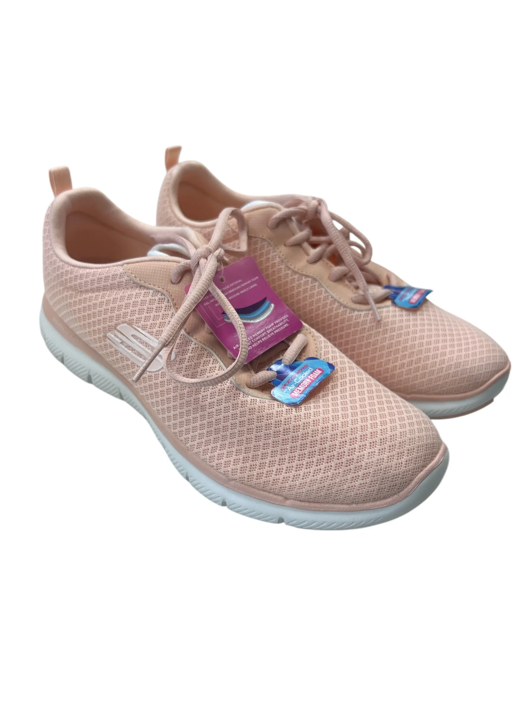 Shoes Sneakers By Skechers In Peach, Size: 10