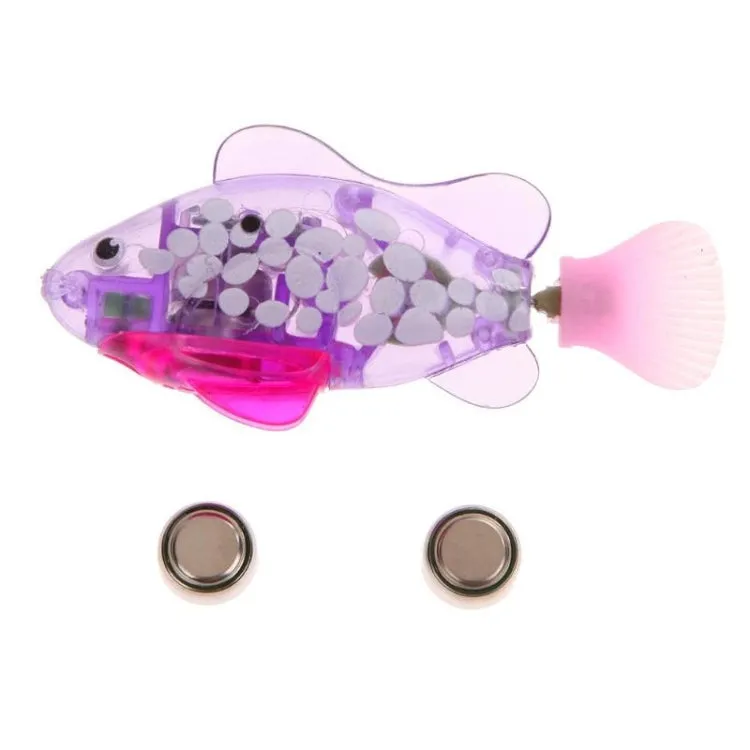 Simulation Electric Fish Babies Shower Toy with Swimming & Lighting Function(Color Random Delivery)