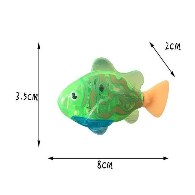 Simulation Electric Fish Babies Shower Toy with Swimming & Lighting Function(Color Random Delivery)