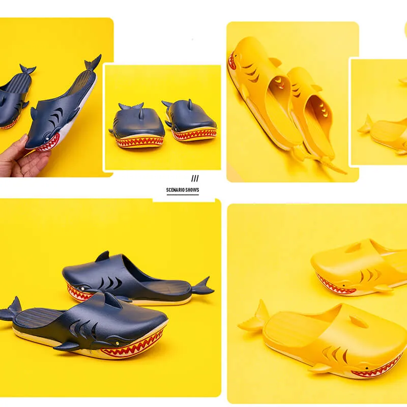 Slippers Kids Universal Fish Slippers Shark Shoes Funny Shark Outdoor Beach