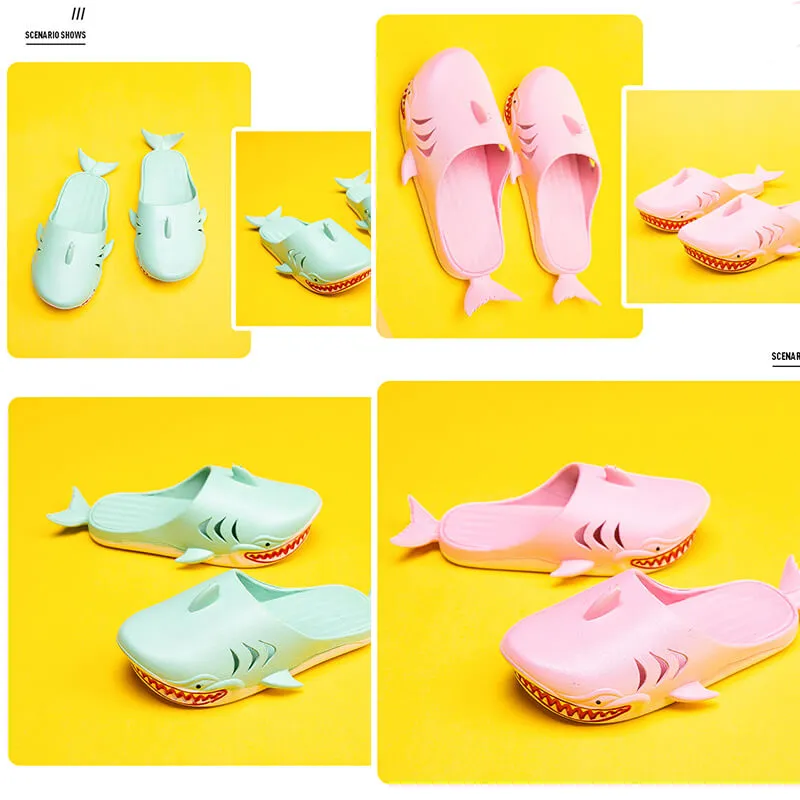 Slippers Kids Universal Fish Slippers Shark Shoes Funny Shark Outdoor Beach