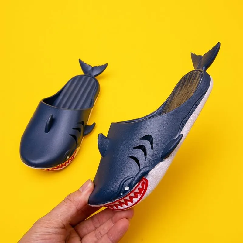 Slippers Kids Universal Fish Slippers Shark Shoes Funny Shark Outdoor Beach