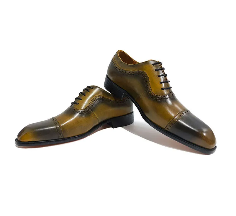 Square-Toe Genuine Elegance Dress Shoes